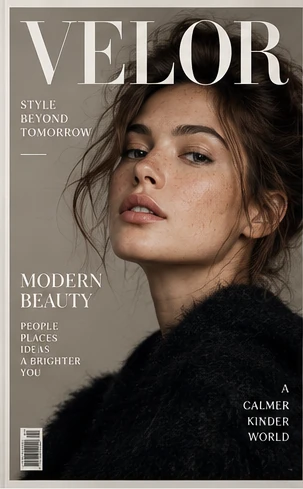 /magazinecover 예시 이미지 — 잡지 표지 레이아웃으로 구성한 이미지