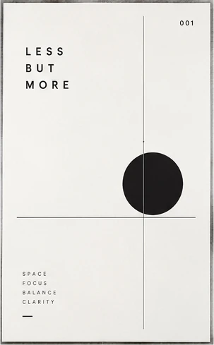 /minimalposter 예시 이미지 — 여백을 극단적으로 쓴 스위스 스타일 포스터