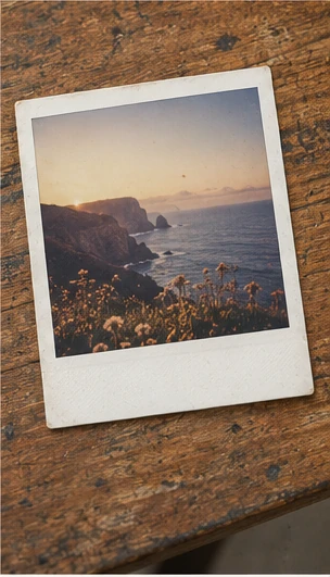 /polaroid 예시 이미지 — 즉석사진 특유의 흰 테두리와 바랜 색감