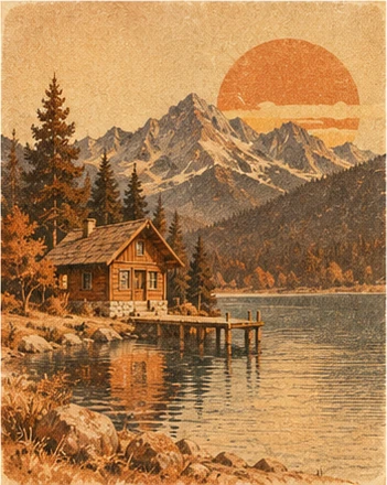/retro 예시 이미지 — 바랜 인쇄와 따뜻한 그레인의 옛 감성