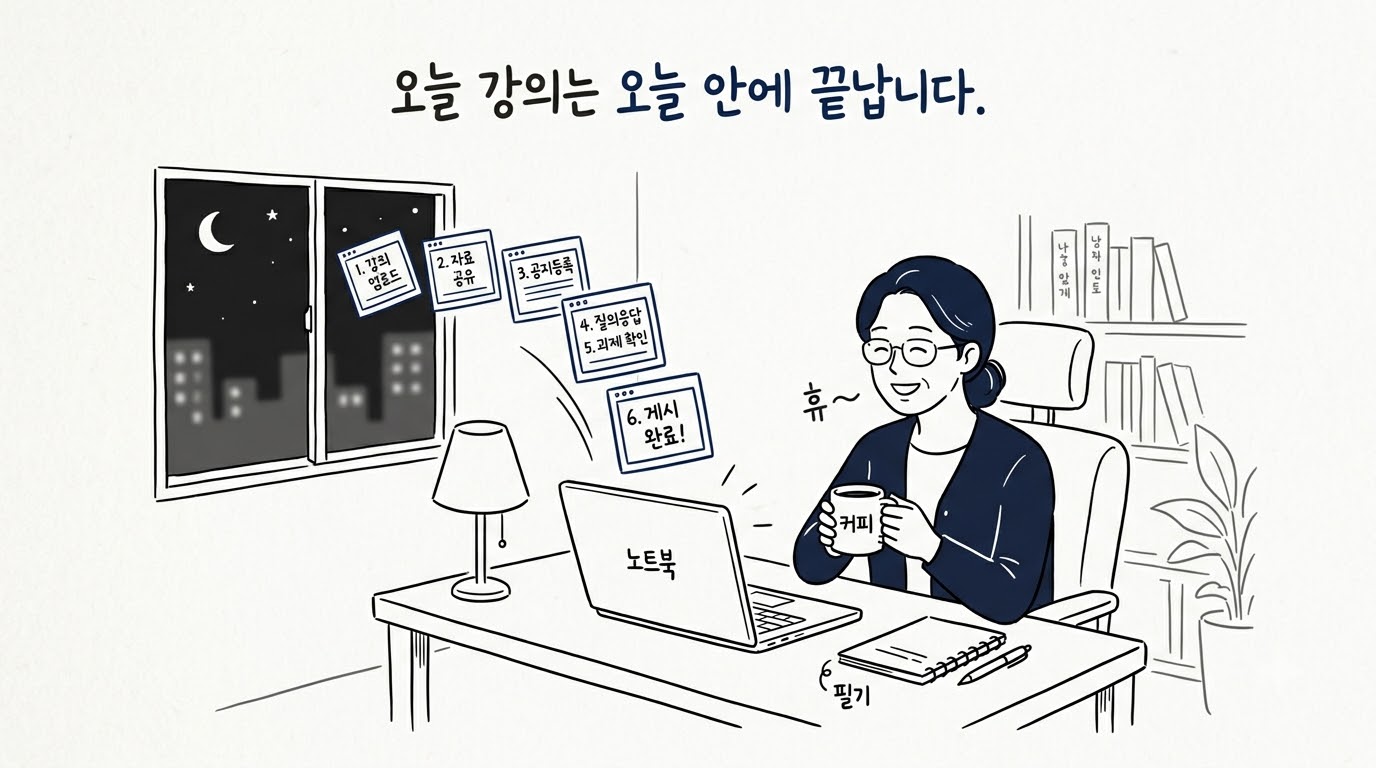 오늘 강의는 오늘 안에 끝납니다